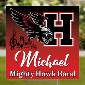 Heath Hawk Band Yard Sign