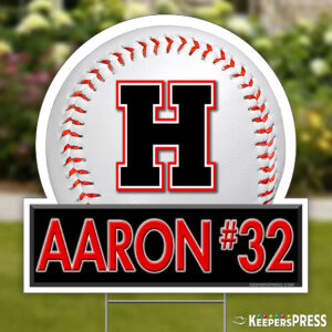 Heath Mens Baseball Yard Sign